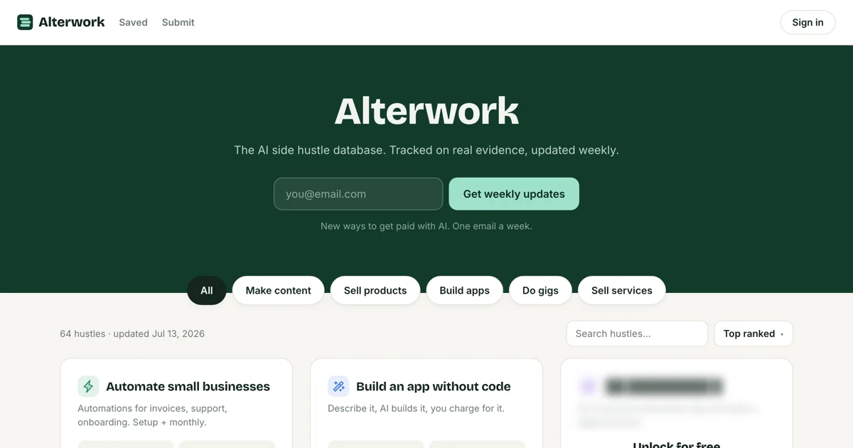 Alterwork header image