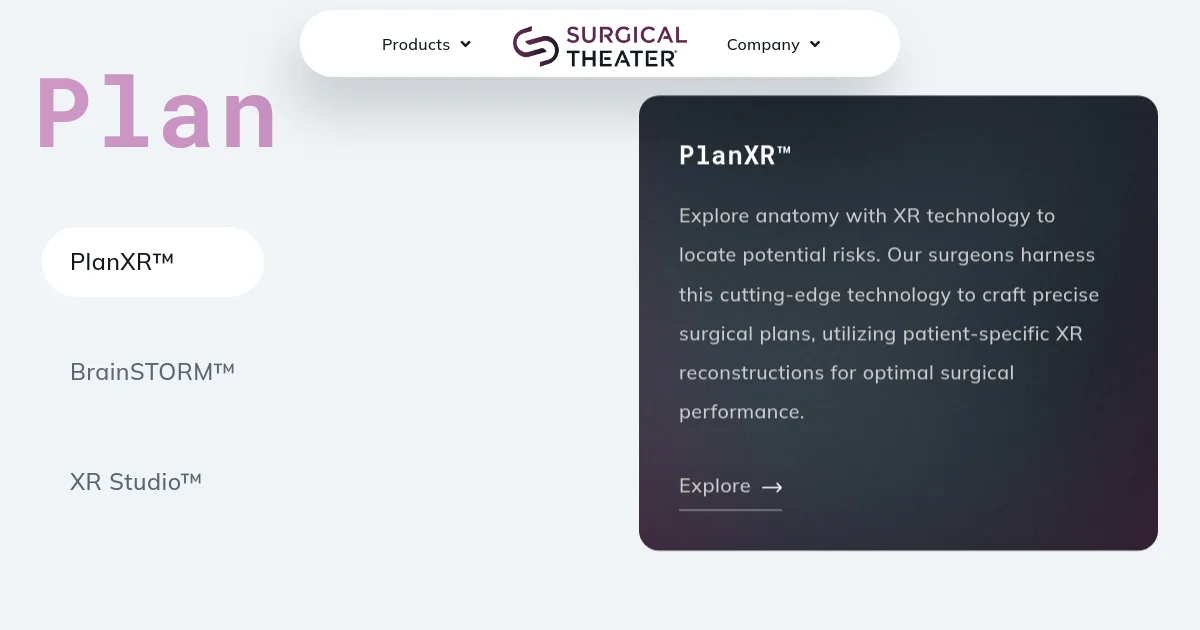 Surgical Theater pricing page