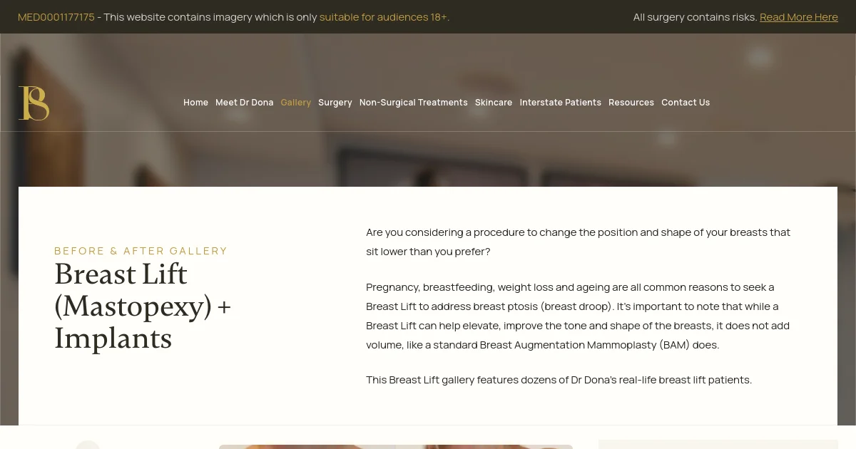 Bella Plastic Surgery pricing page