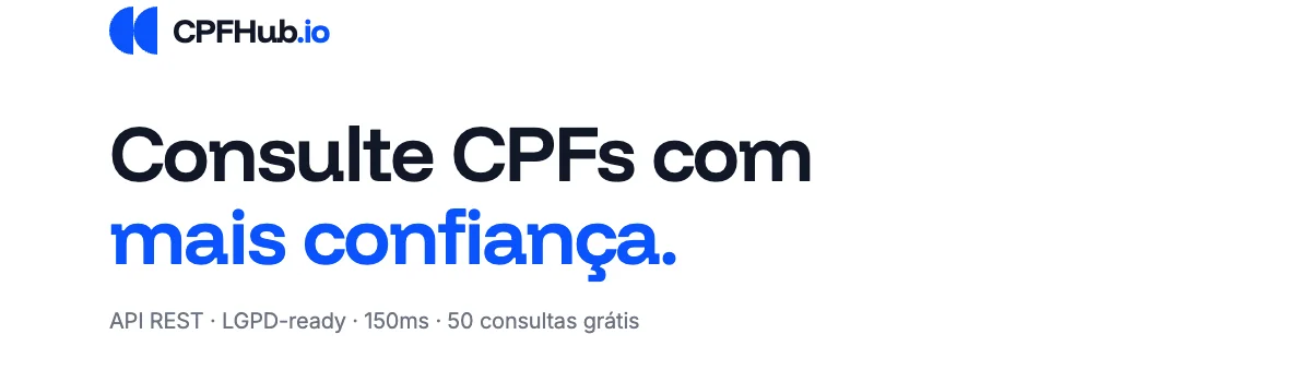 CPFHub.io header image