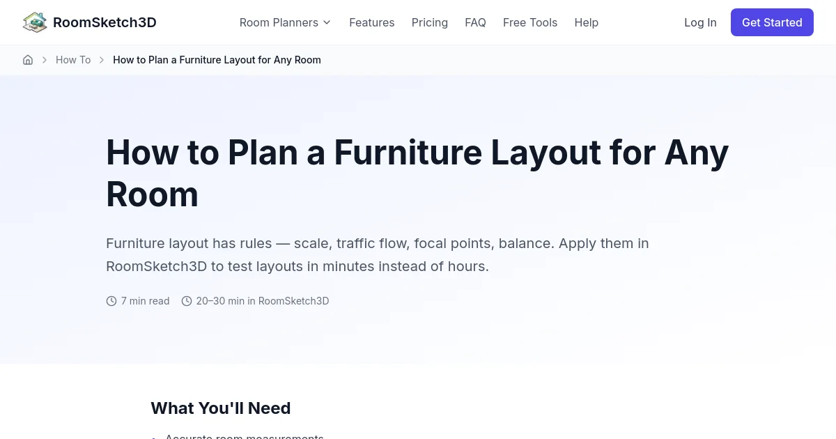 RoomSketch3D pricing page
