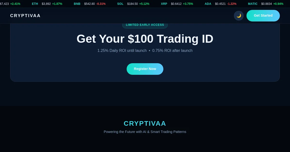 Cryptivaa pricing page