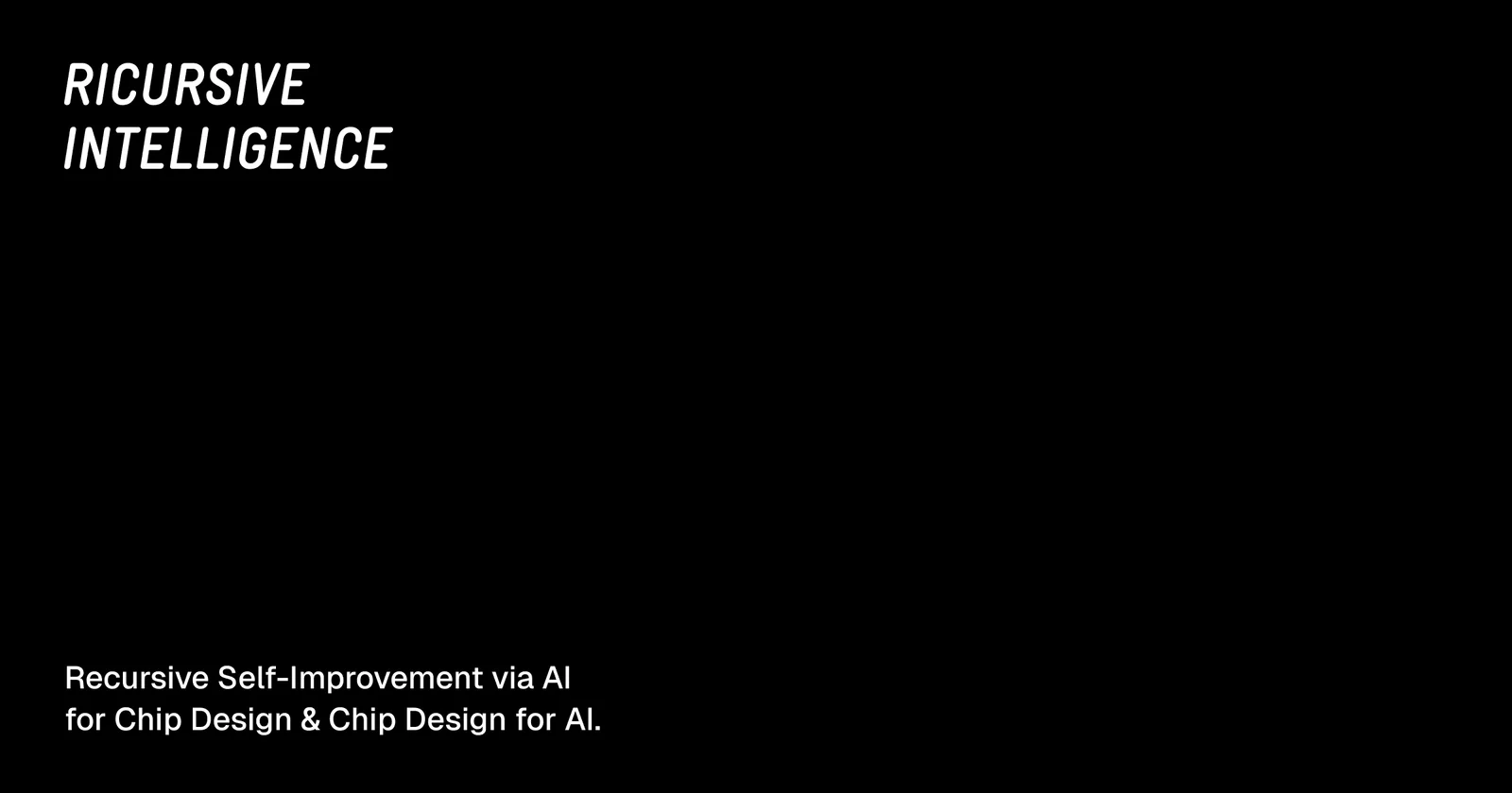 Ricursive Intelligence header image