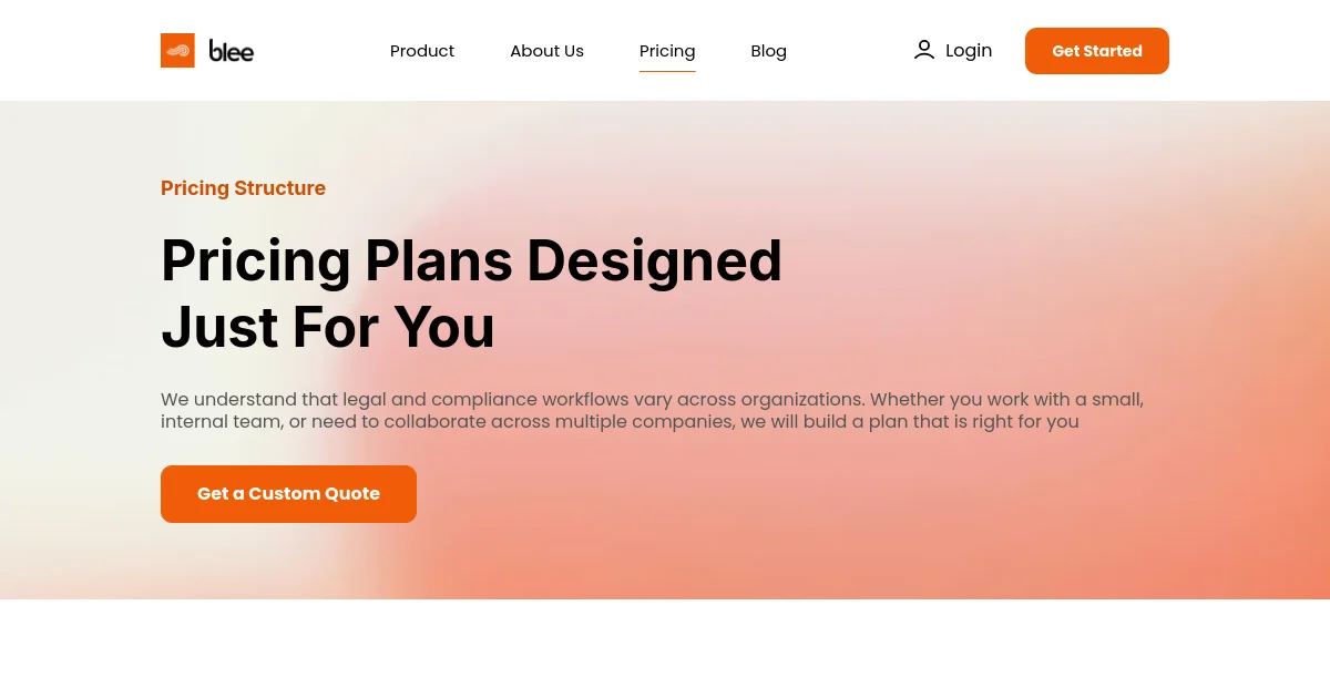 bllee pricing page