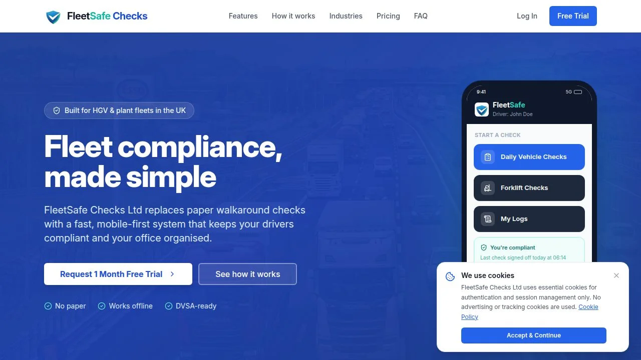 Fleetsafe Checks header image