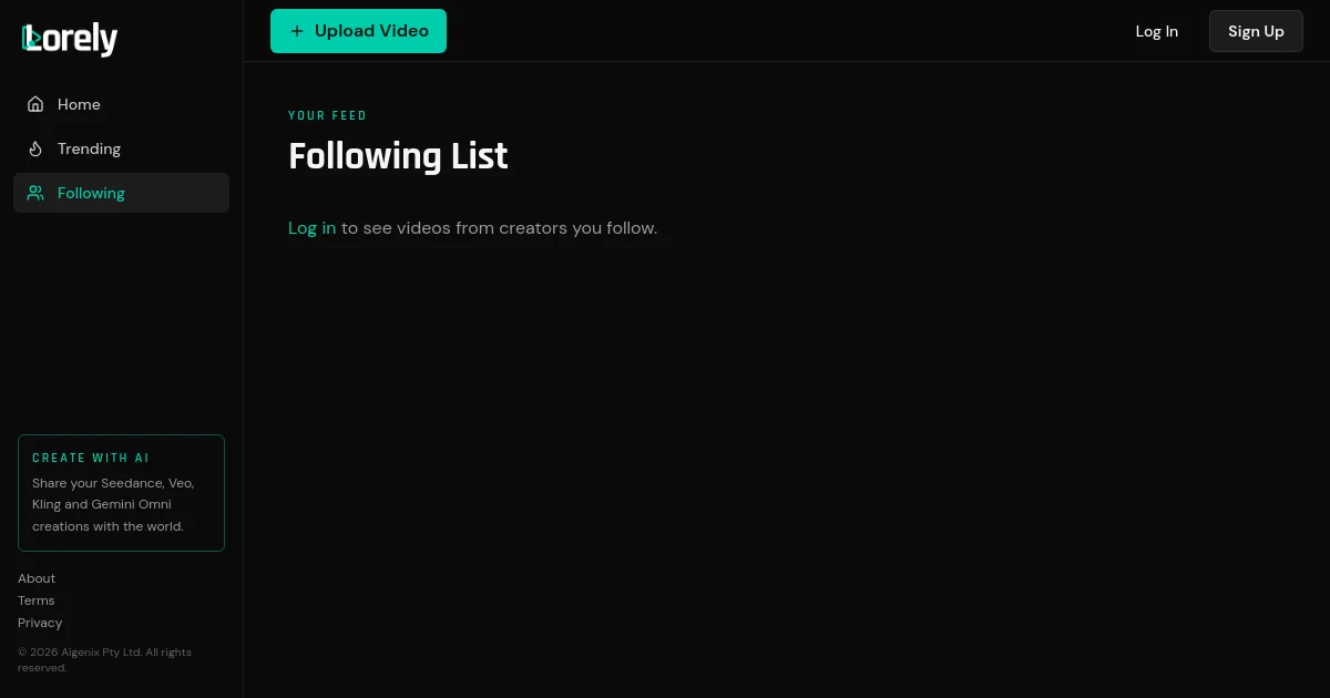 Lorely pricing page
