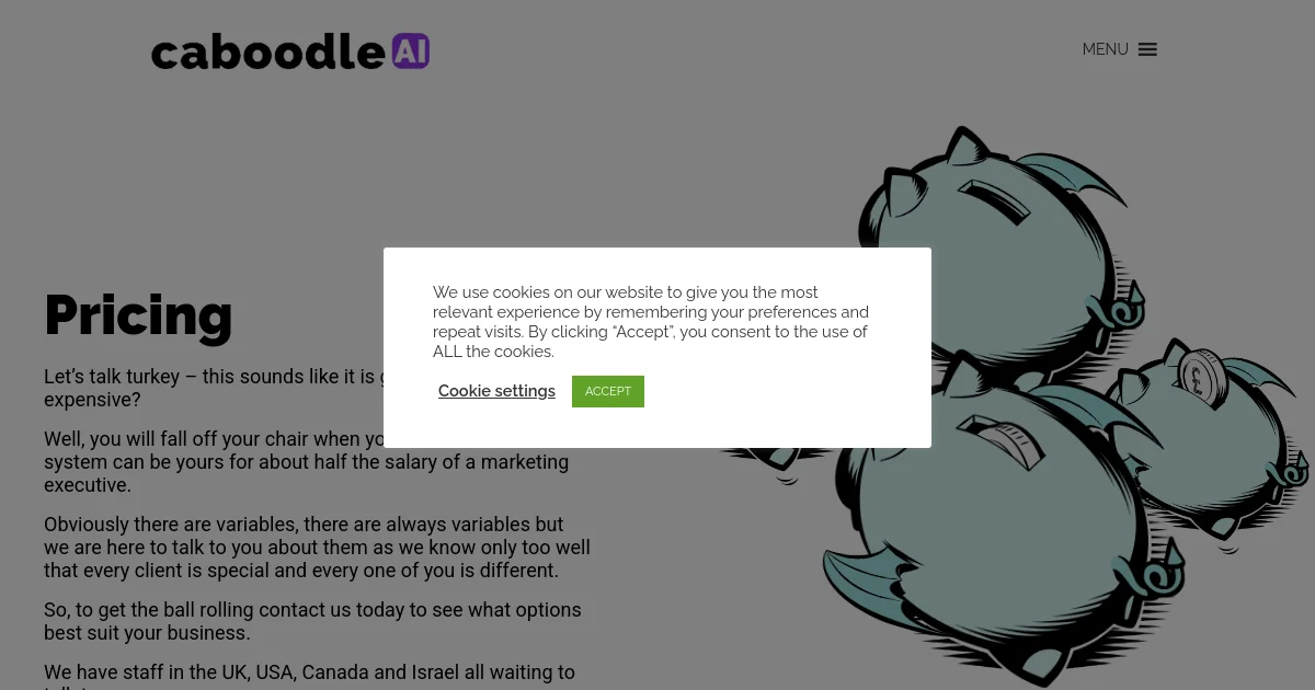 CaboodleAI pricing page