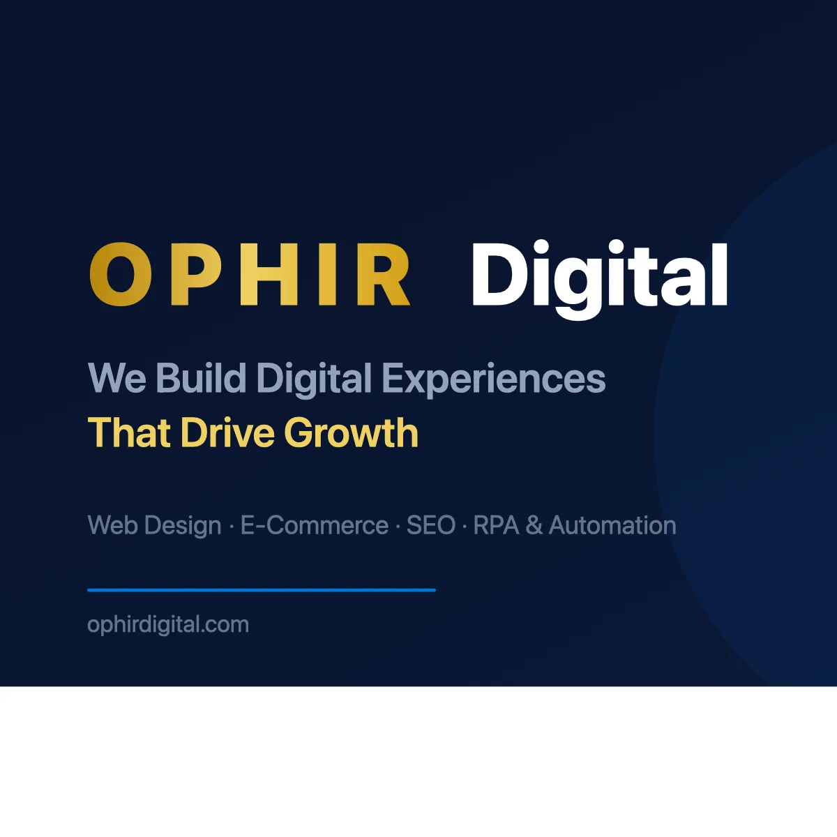 Ophir Digital header image
