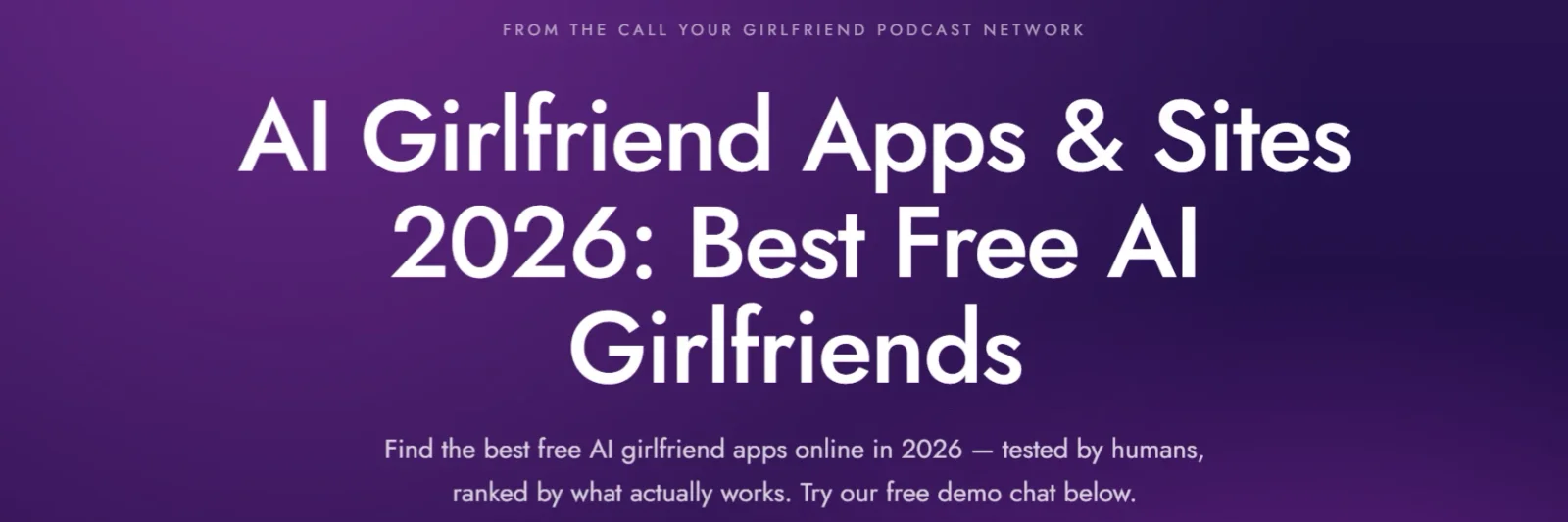 Call Your Girlfriend: AI Girlfriend Apps & Sites Reviews header image
