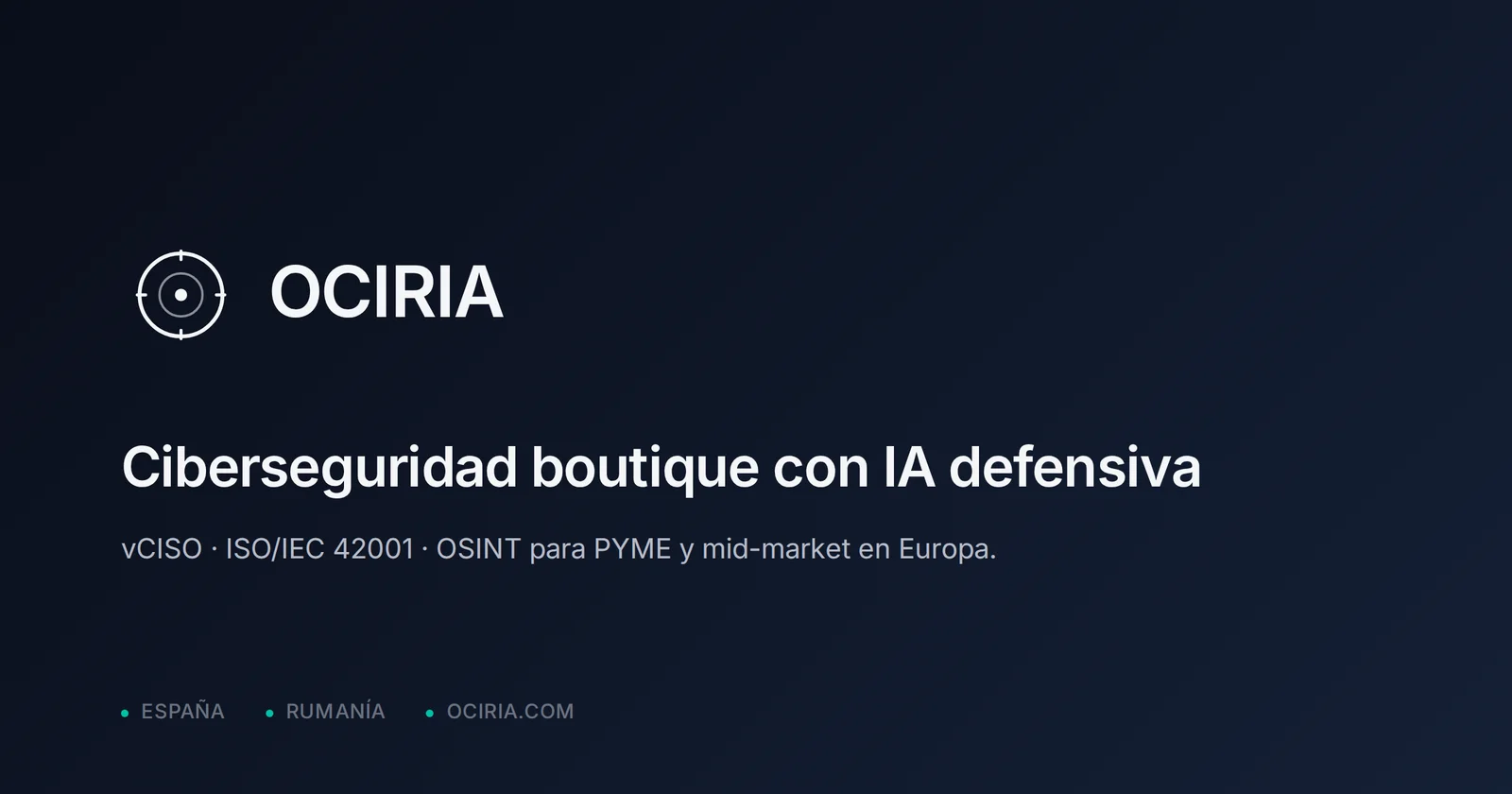 Ociria header image
