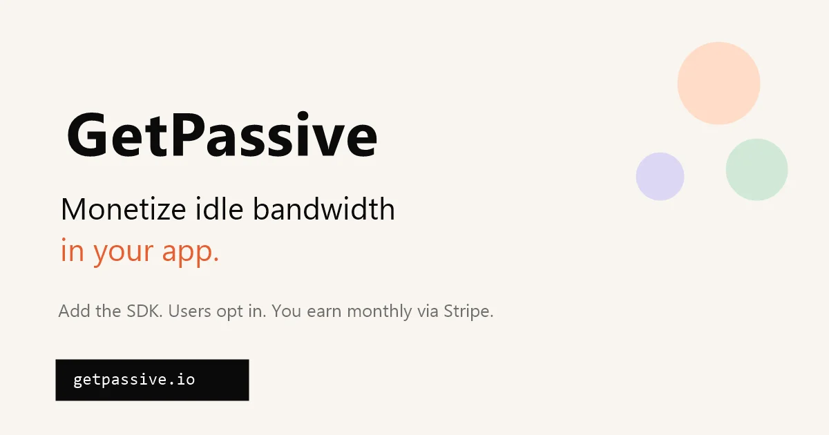 Getpassive header image