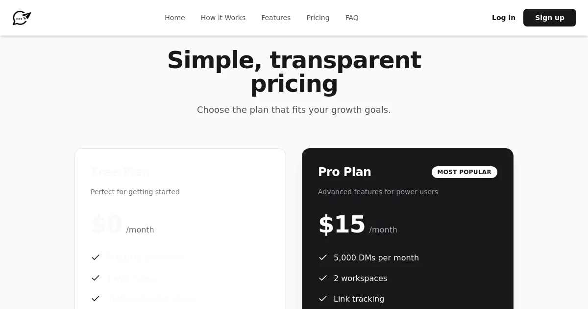 Omnidm pricing page