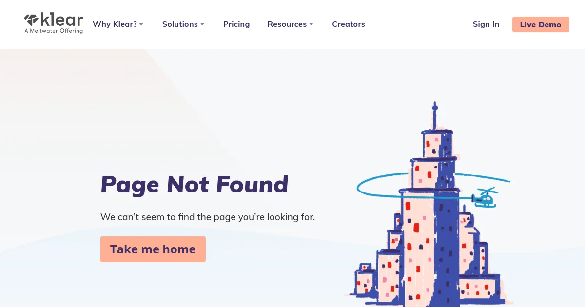 Klear pricing page