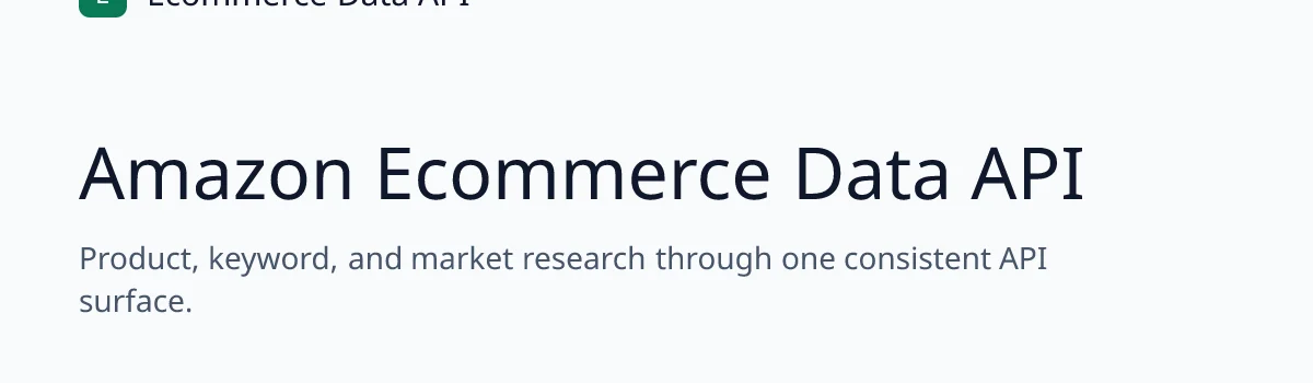 Ecommerce Data API header image
