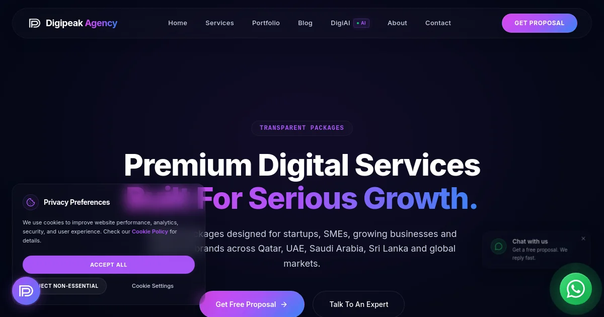 digipeak Agency pricing page