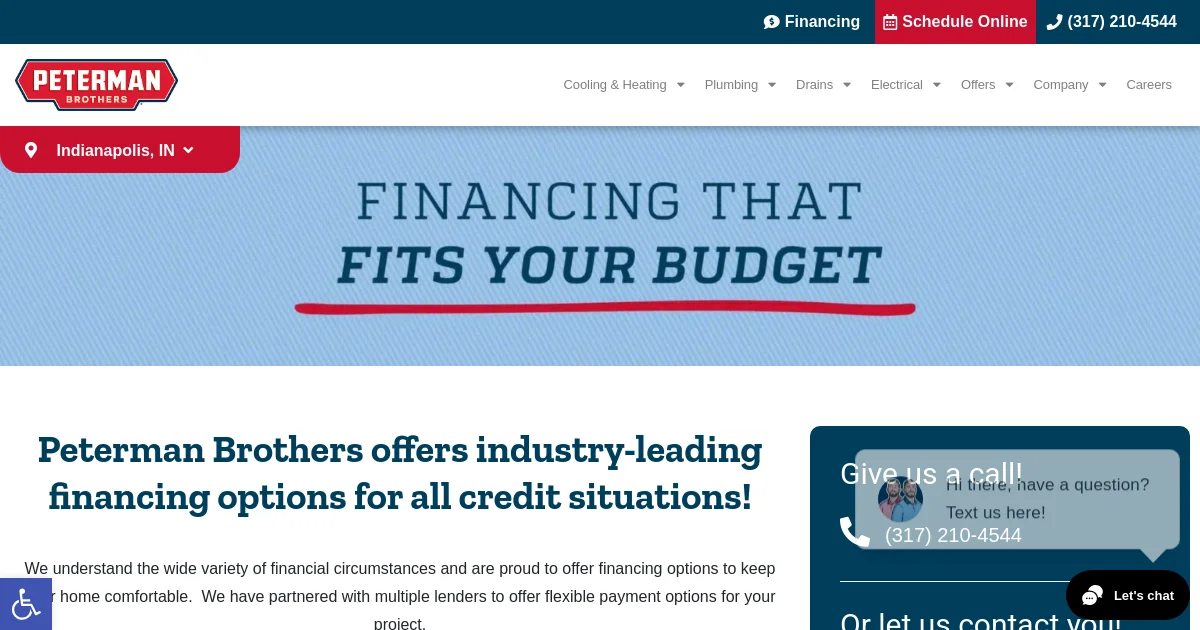 Peterman Brothers pricing page