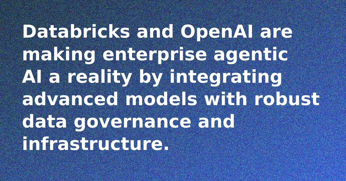 Databricks and OpenAI logos side-by-side with a backdrop of abstract data visualizations.
