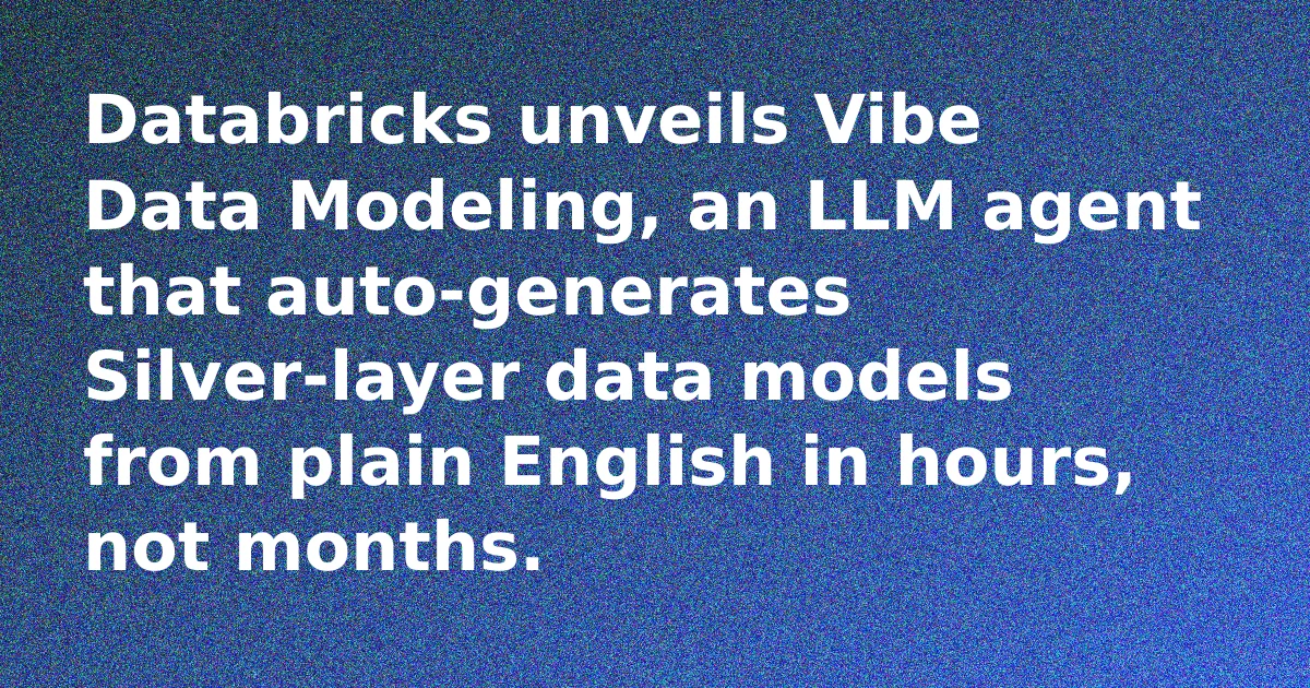 Diagram illustrating the Vibe Data Modeling process on a digital interface.