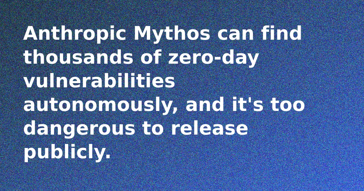 Anthropic Mythos AI model Project Glasswing cybersecurity zero-day vulnerability finder 2026