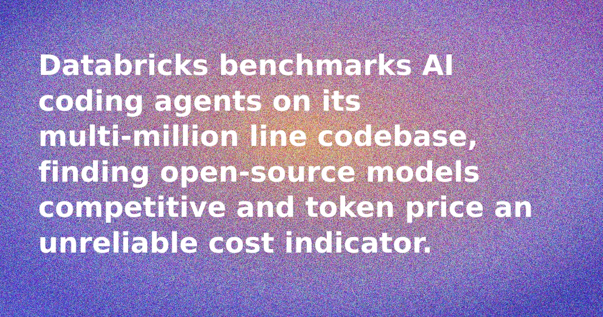 Databricks blog post graphic showing cost vs performance scatter plot of AI models.