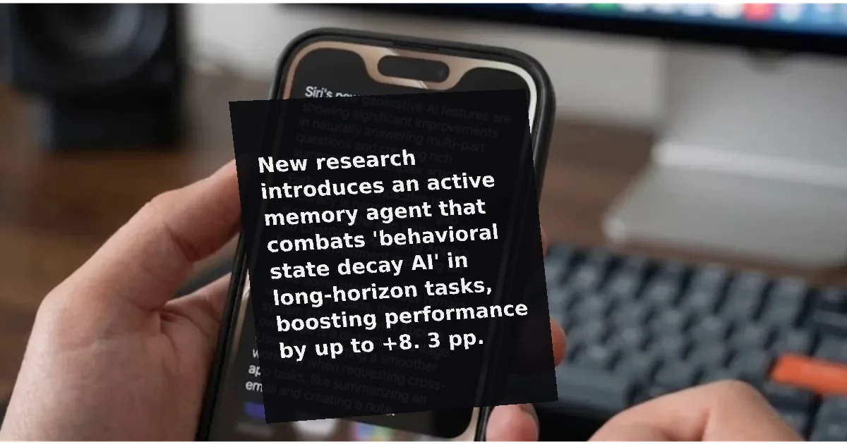 Diagram depicting an AI agent interacting with a memory bank and trajectory, illustrating active memory intervention.