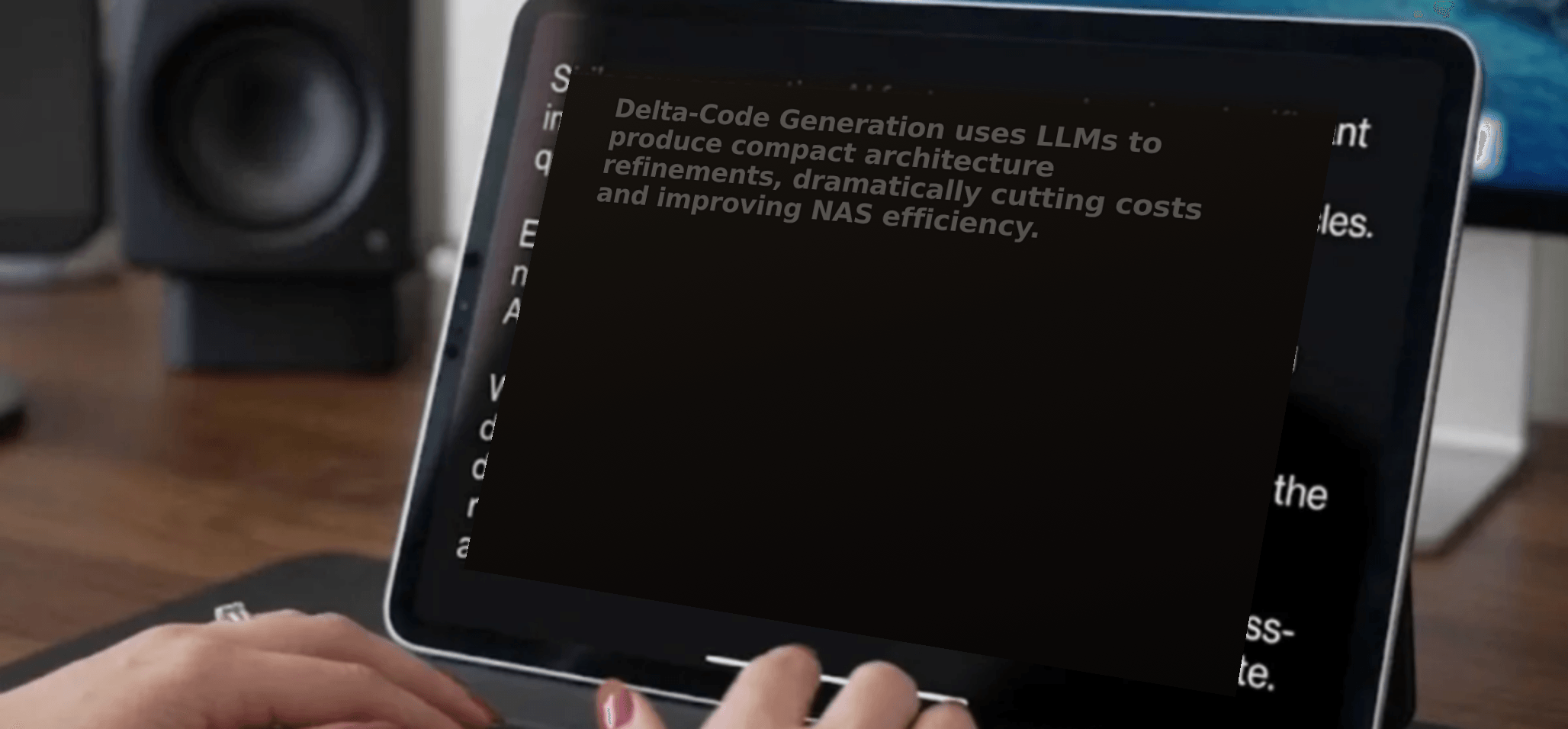 Diagram illustrating the Delta-Code Generation pipeline for LLM-driven NAS