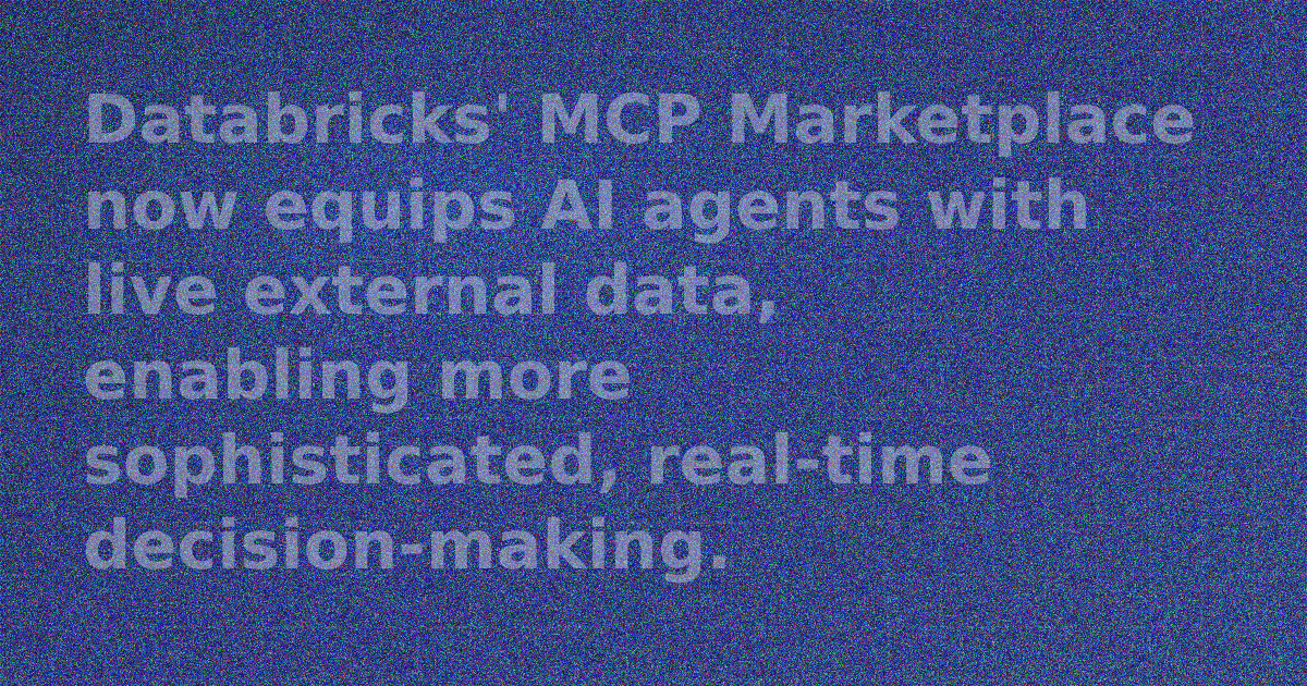 Databricks logo with abstract data visualization elements