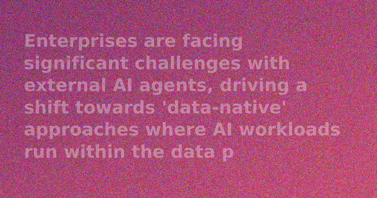 Diagram illustrating the difference between external AI agents and data-native AI agents within a data platform.