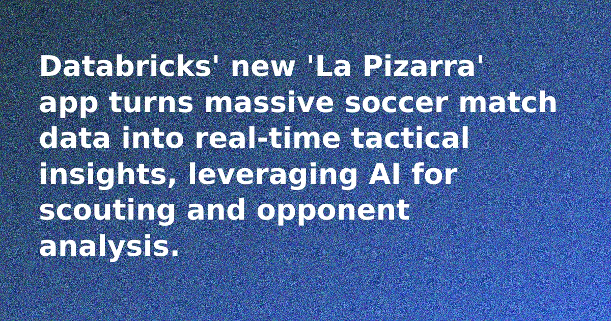 Databricks Builds AI Soccer Coach