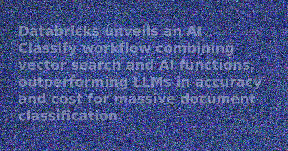 Databricks logo with abstract data visualizations suggesting AI and analytics.