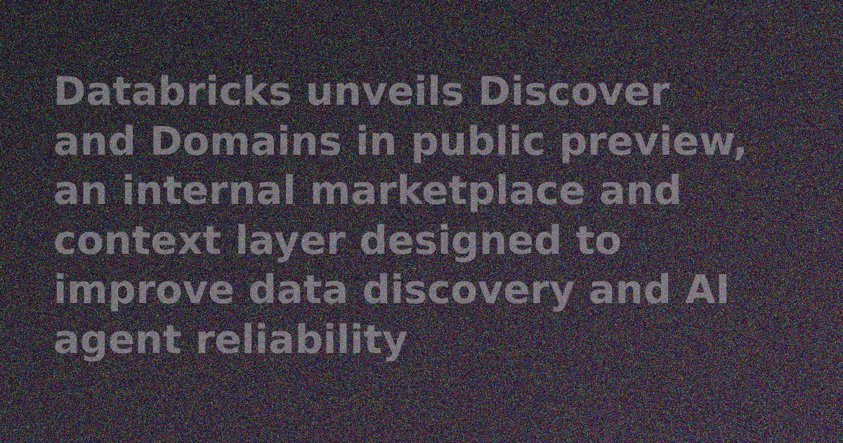 Databricks Discover and Domains interface screenshot