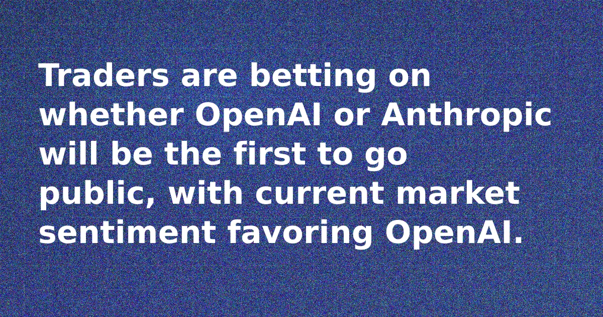 AI Giants Eye IPOs: OpenAI vs. Anthropic