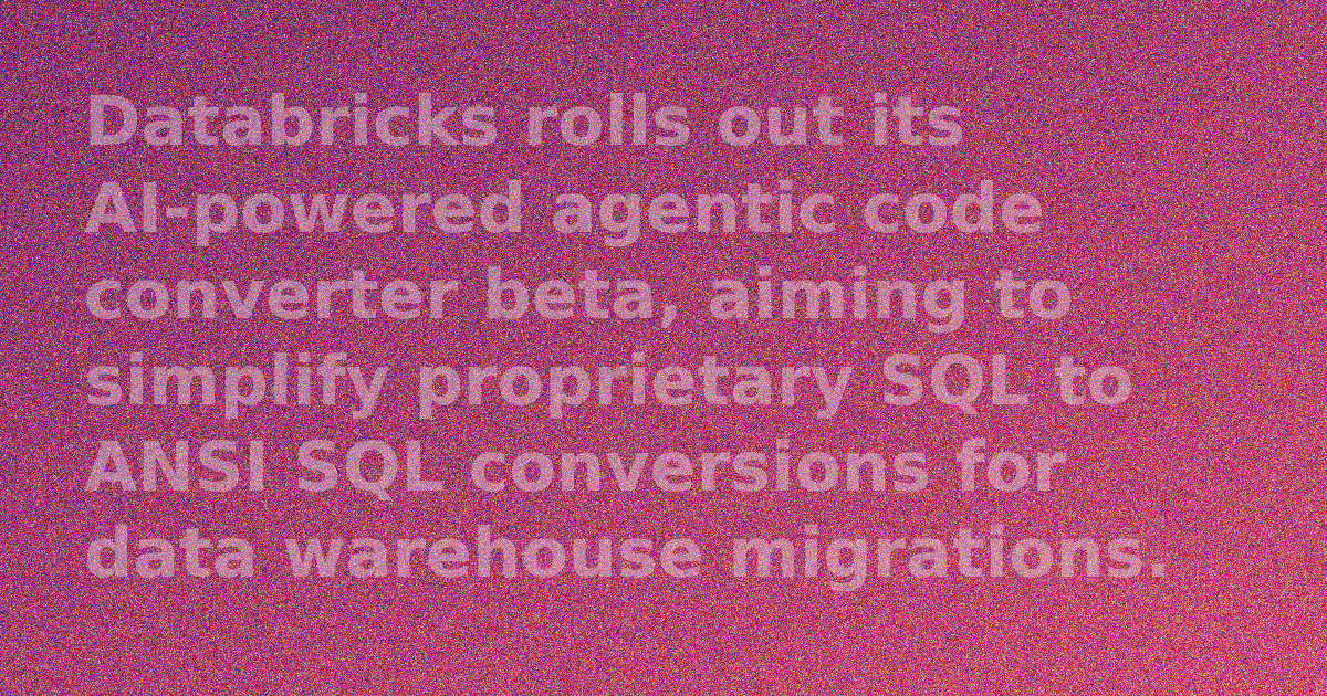 Databricks logo with a code snippet overlay.
