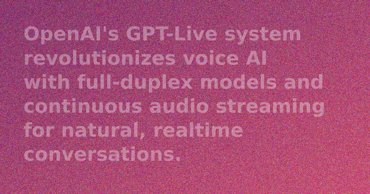 Illustration of OpenAI's GPT-Live system architecture showing continuous audio flow.