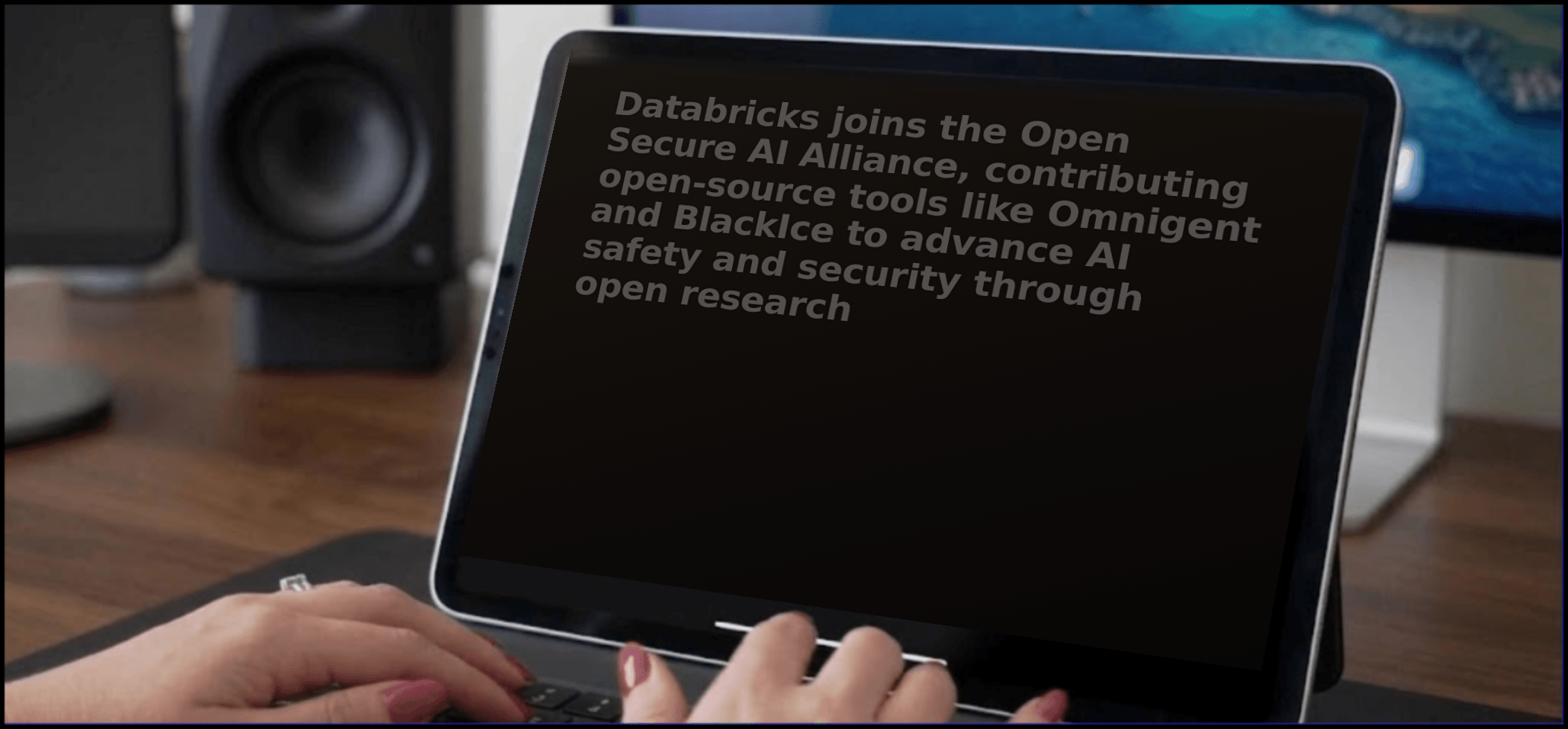 Databricks logo with text 'Databricks Joins Open Secure AI Alliance'