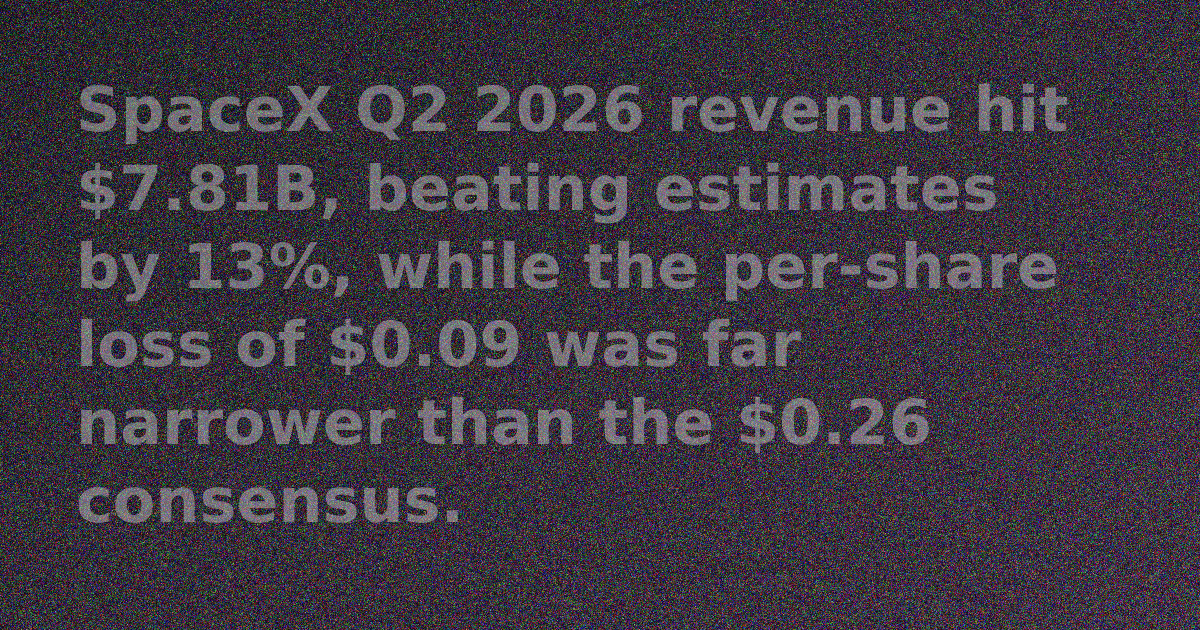 SpaceX Q2 2026 earnings: SPCX revenue beat and capex surprise
