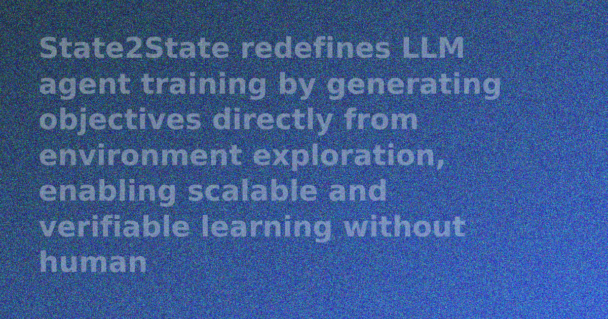 Diagram illustrating the State2State environment learning process for LLM agents.