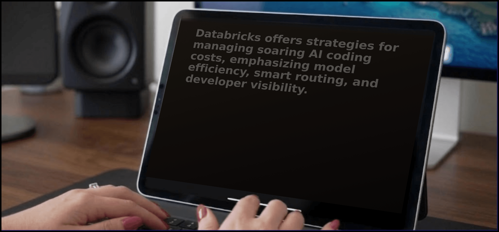 Databricks blog post graphic showing cost management strategies for AI coding.