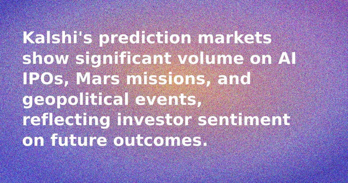Kalshi Markets Track AI IPOs, Mars, and NATO