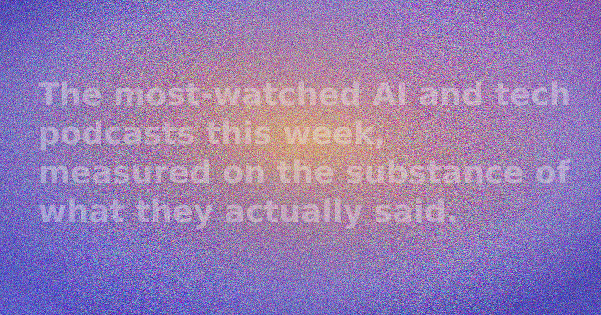 Top AI podcasts this week (2026-w33)