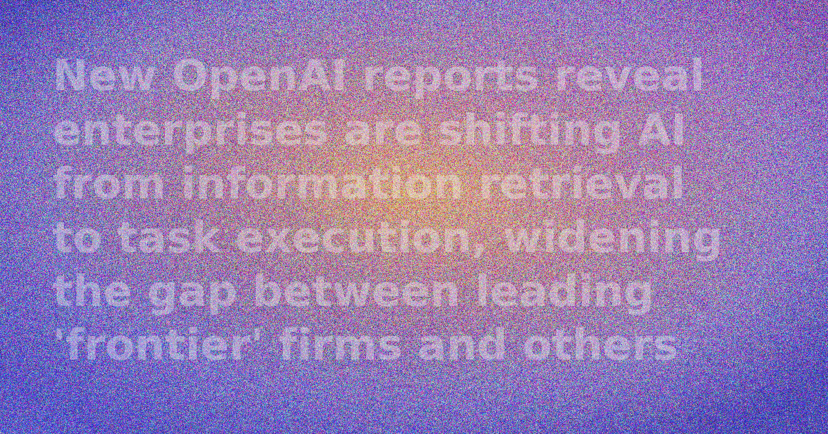 Graph showing the widening gap in AI output tokens per user between frontier and typical firms over time.