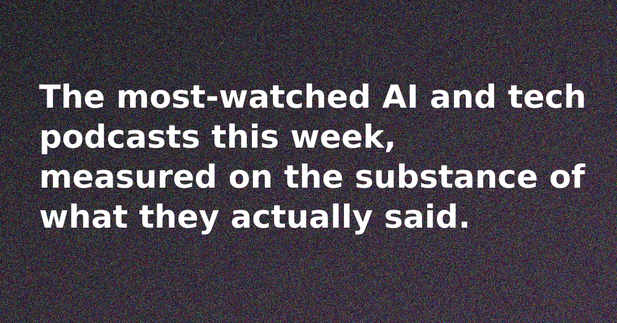 Top AI podcasts this week (2026-w34)