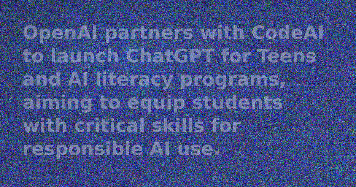 OpenAI and CodeAI logos displayed side-by-side with a stylized graphic representing AI and education.
