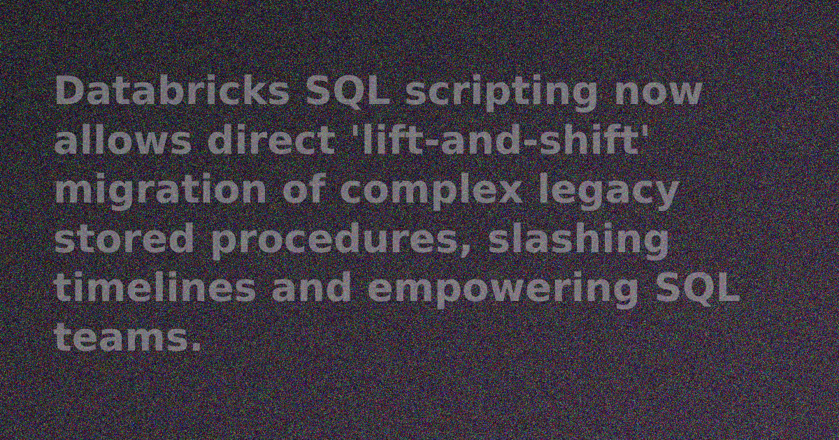 Diagram showing a legacy system migrating to Databricks Lakehouse with SQL procedures moved directly.