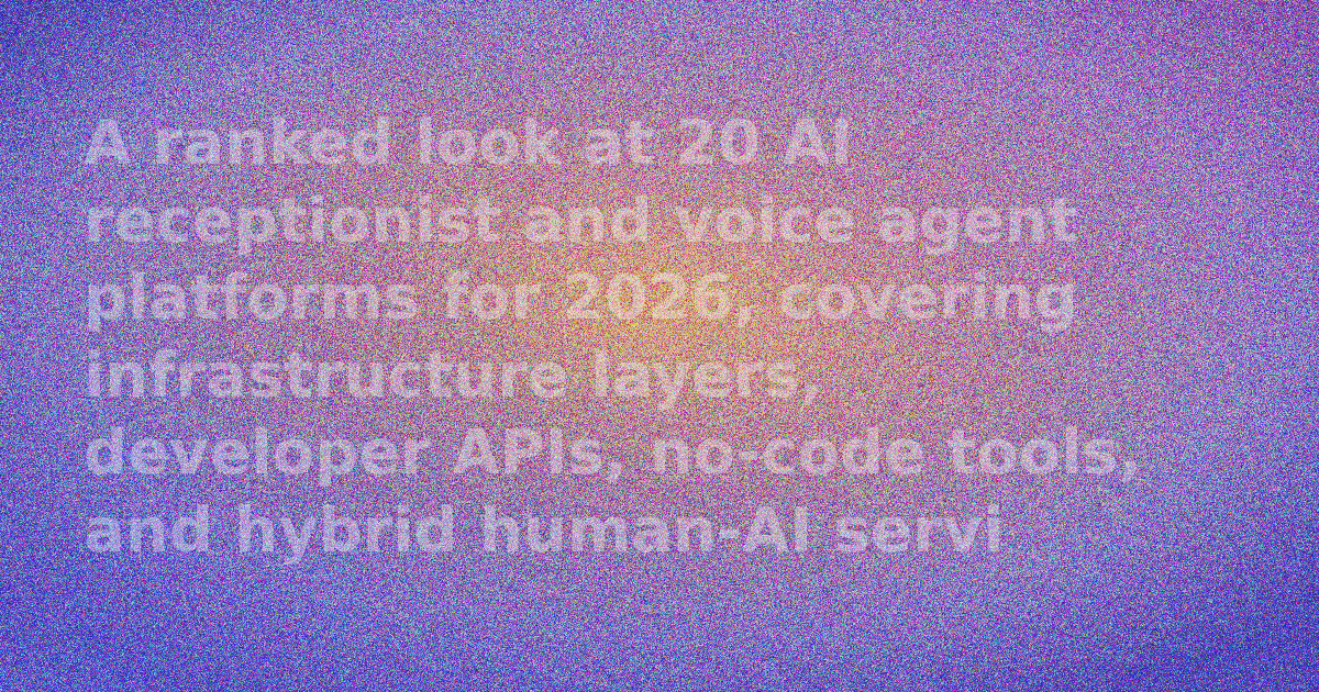 Logos of the 20 startups featured in The 20 Best AI Receptionist Platforms for Modern Business in 2026