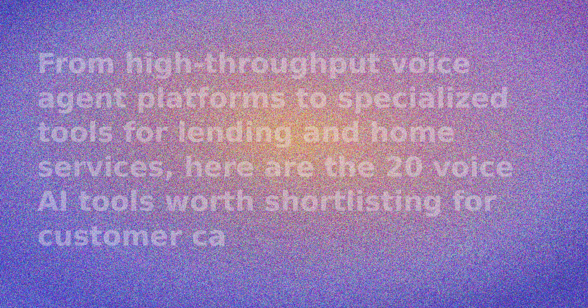 Logos of the 20 startups featured in The 20 Best Voice AI Tools for Customer Calls in 2026
