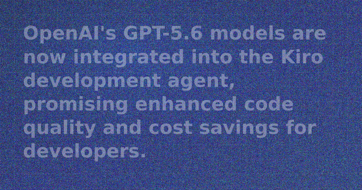 OpenAI logo and Kiro branding with text 'GPT-5.6 in Kiro'