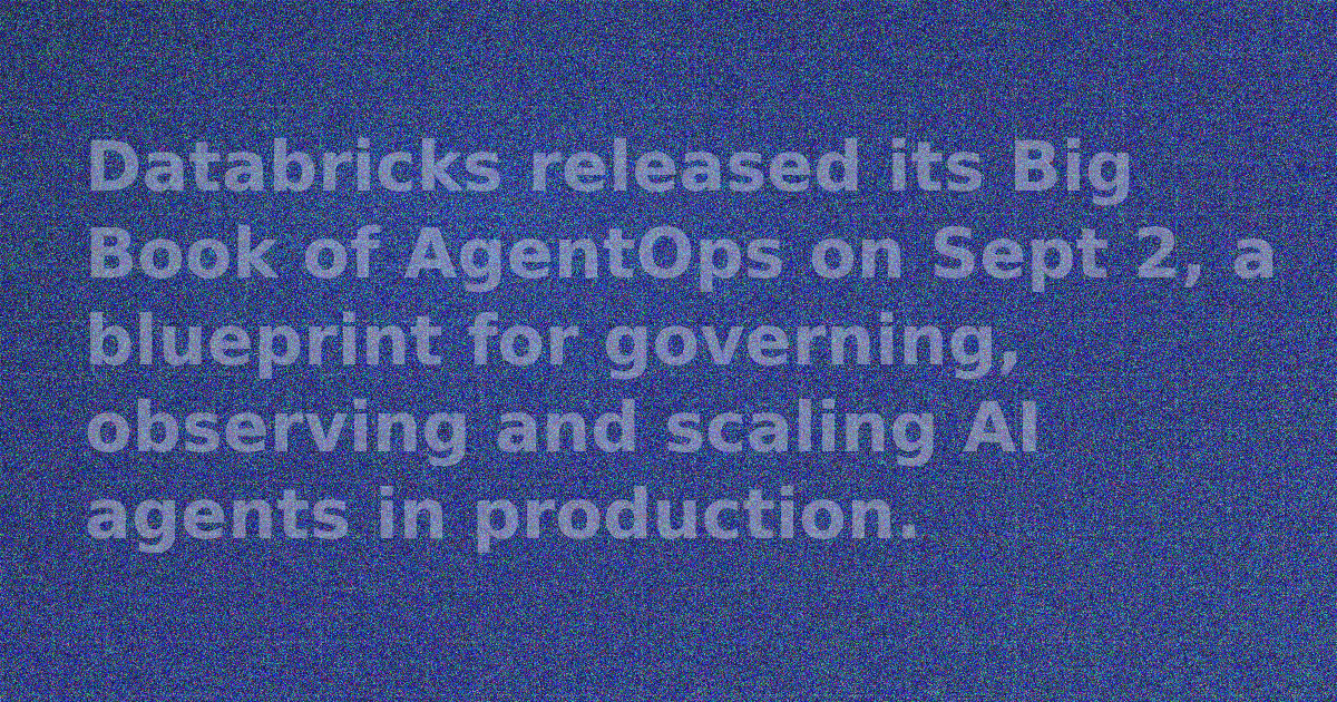 Databricks Big Book of AgentOps cover and architecture diagram for production AI agents