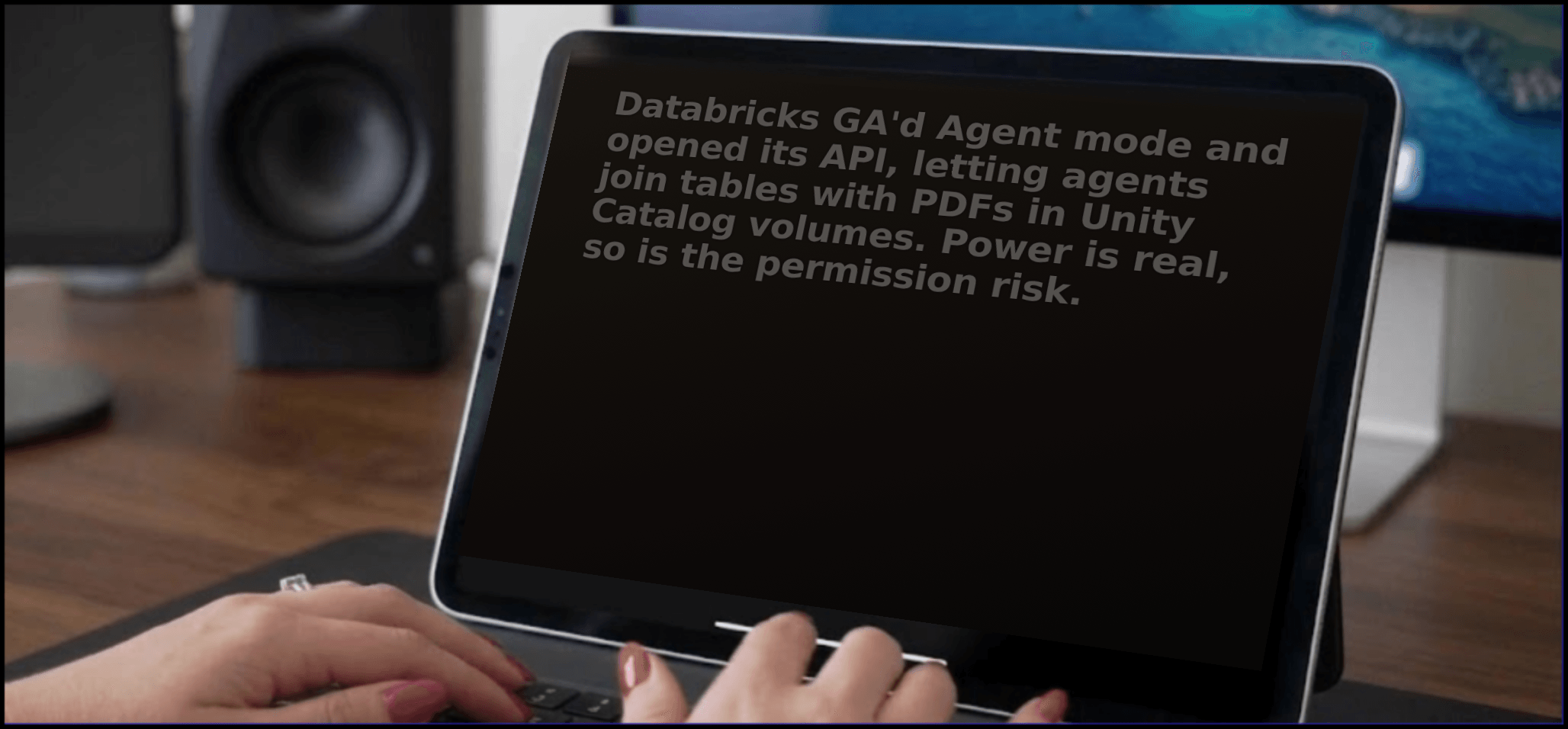 Databricks Genie Agents analyzing tables and volume files via Agent mode API streaming results