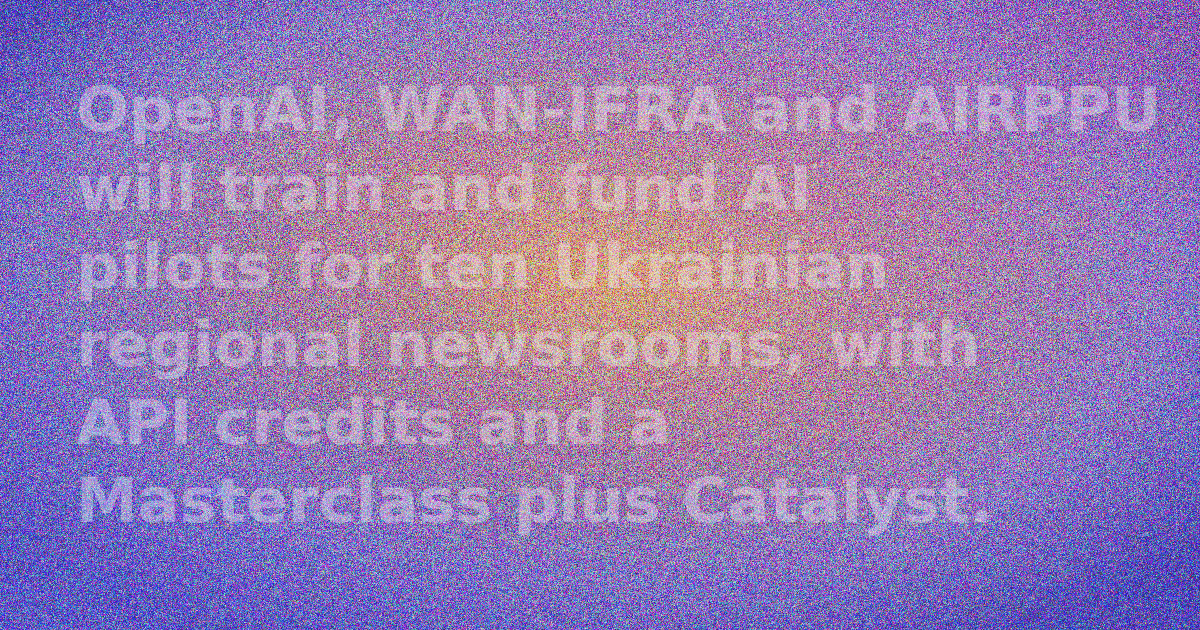 Ukrainian regional newsroom journalists collaborating on AI tools for reporting